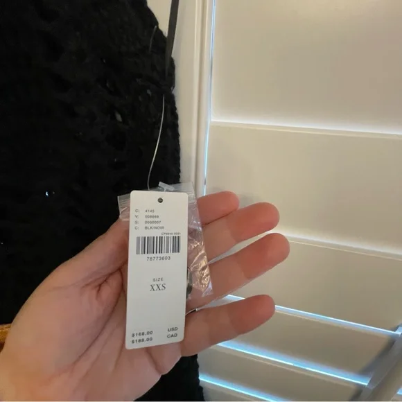 Anthropologie Black crochet Halter Coverup - Picture 4 of 5